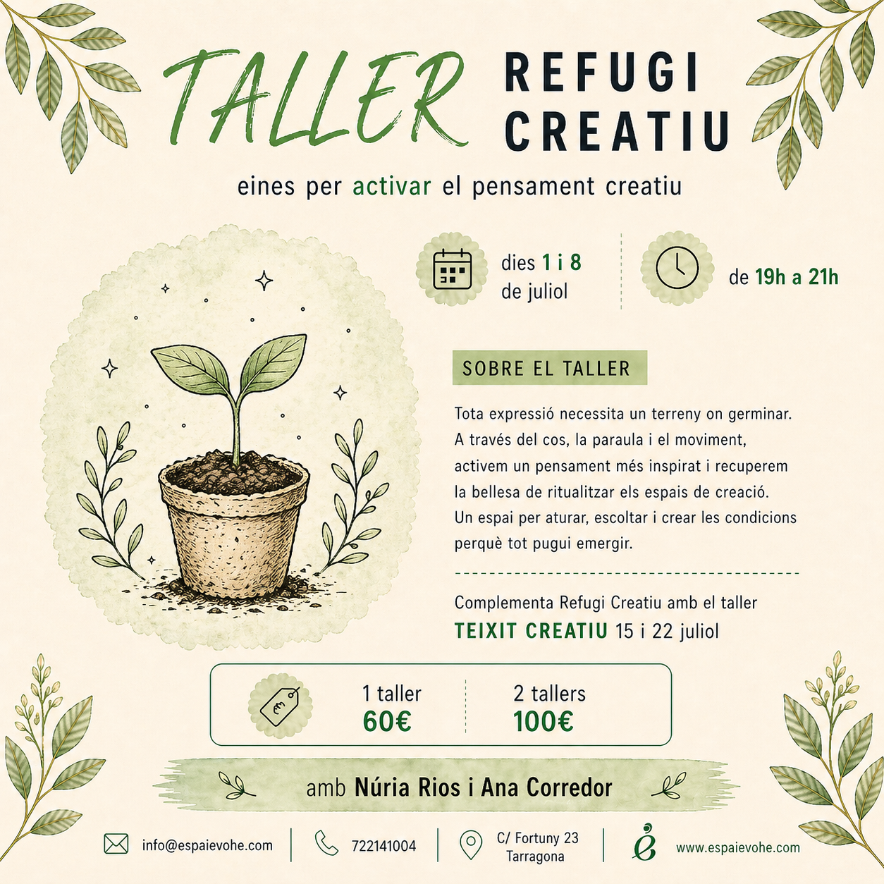 Refugi Creatiu Juliol 2026